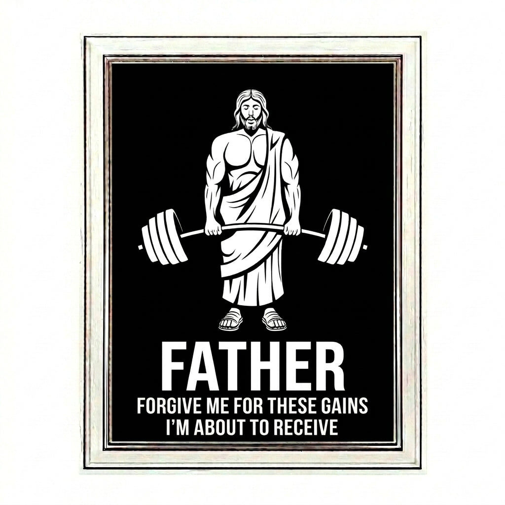 Funny Jesus Gym Poster