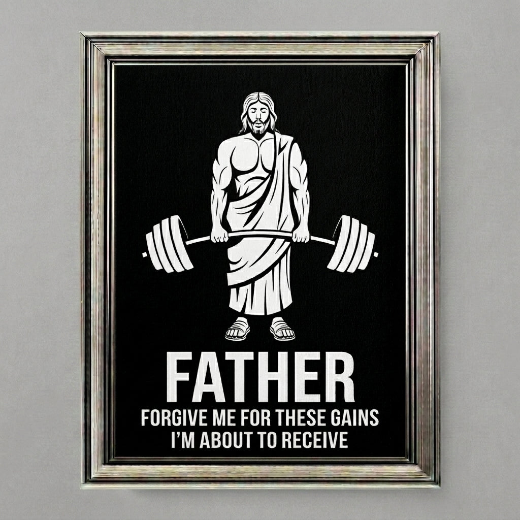 Funny Jesus Gym Poster