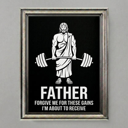 Funny Jesus Gym Poster
