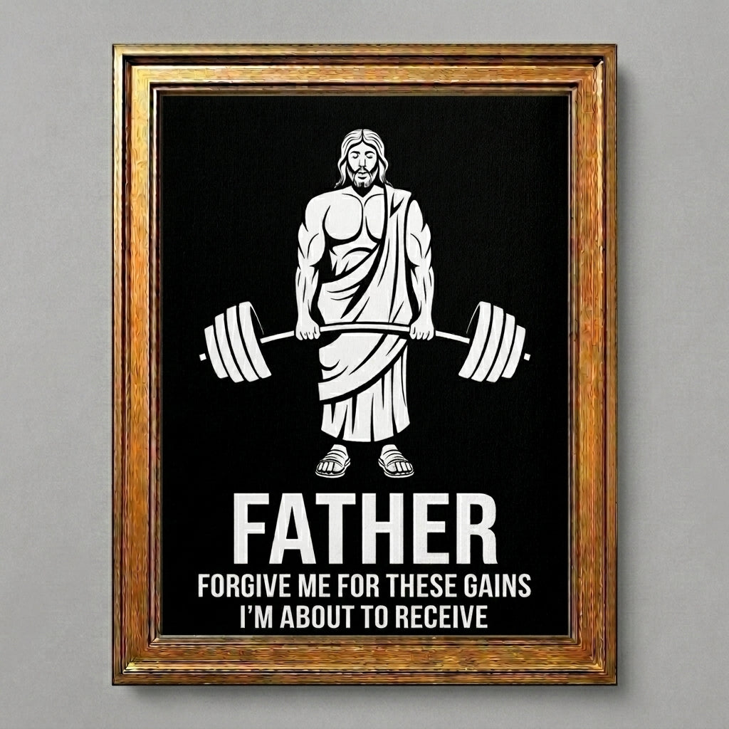 Funny Jesus Gym Poster
