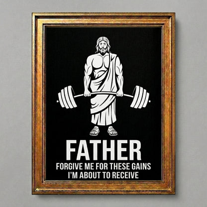 Funny Jesus Gym Poster