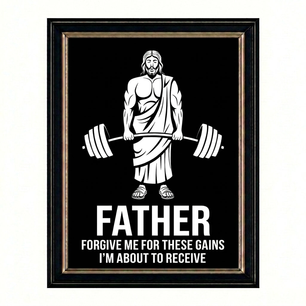 Funny Jesus Gym Poster