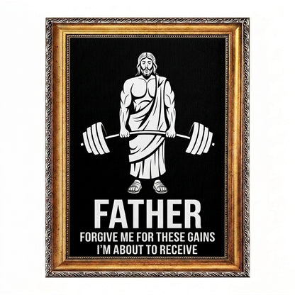 Funny Jesus Gym Poster