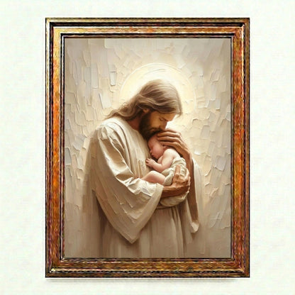 Jesus Holding a Baby - Canvas