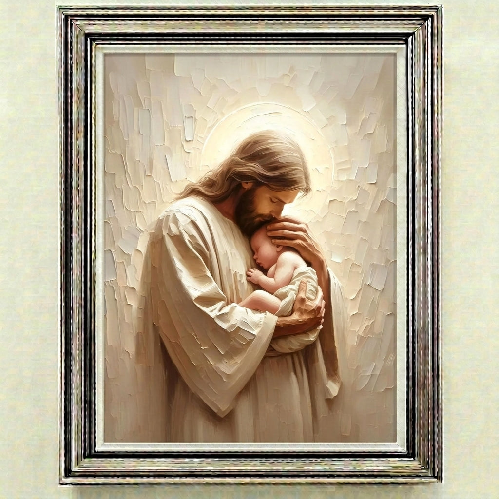 Jesus Holding a Baby - Canvas