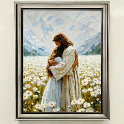 Jesus Hugging a Woman - Canvas