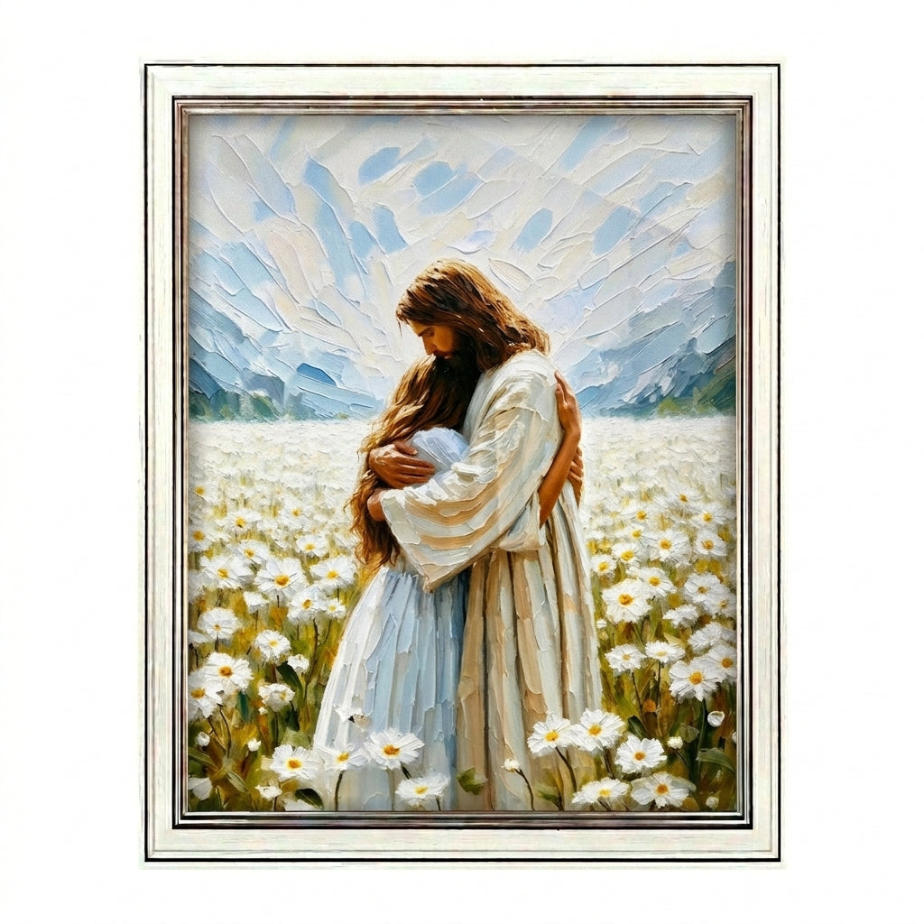 Jesus Hugging a Woman - Canvas