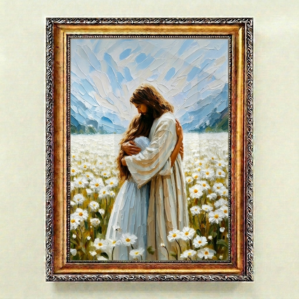 Jesus Hugging a Woman - Canvas