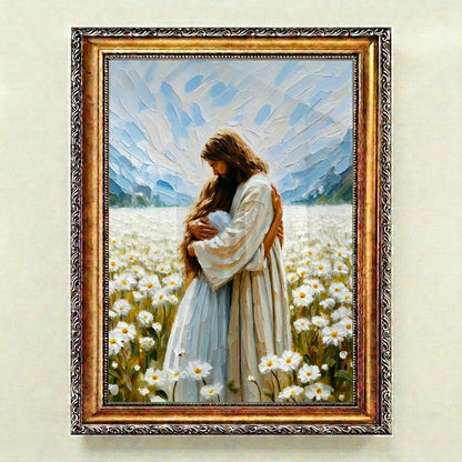 Jesus Hugging a Woman - Canvas
