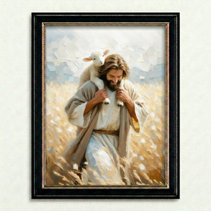 Jesus Carrying Little Lamb Home - Canvas