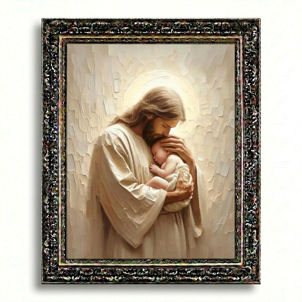 Jesus Holding a Baby - Canvas