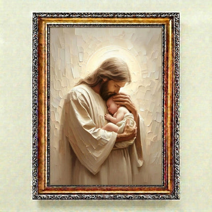 Jesus Holding a Baby - Canvas