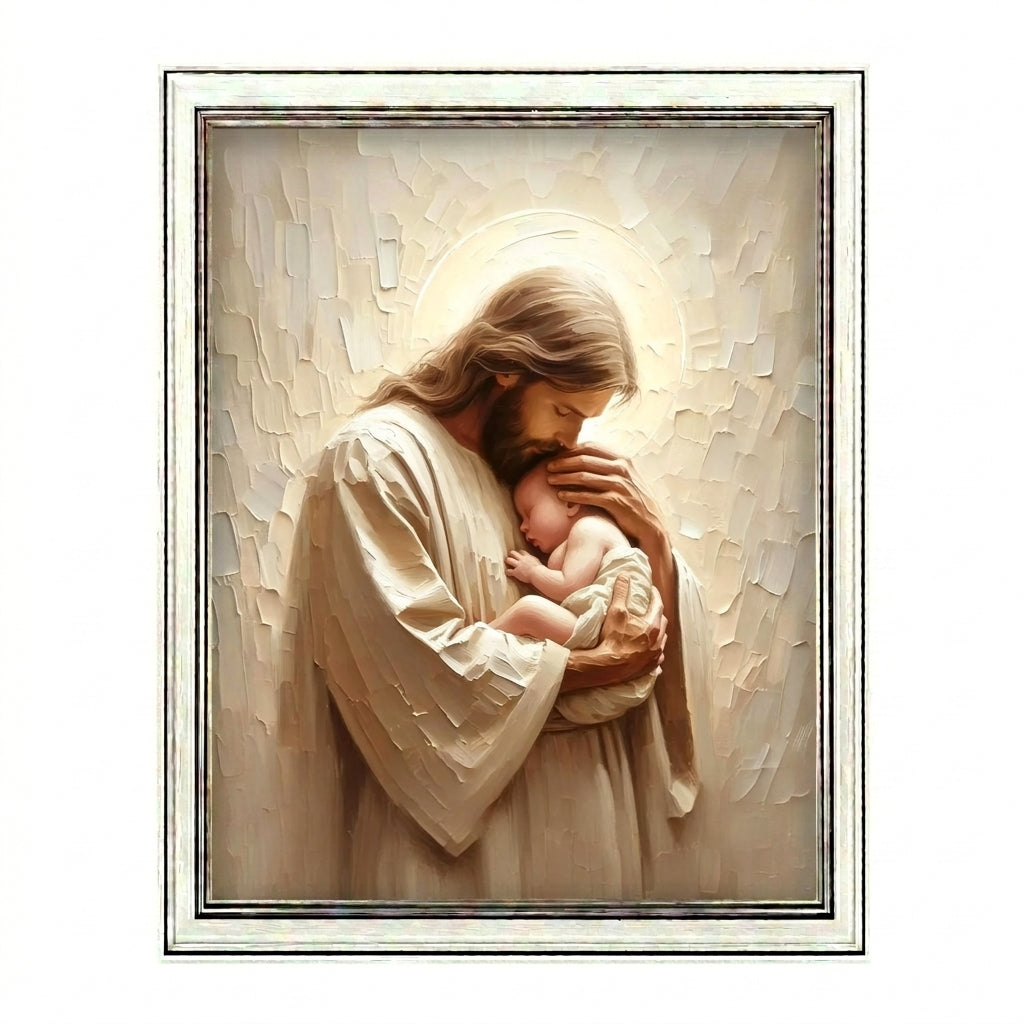 Jesus Holding a Baby - Canvas
