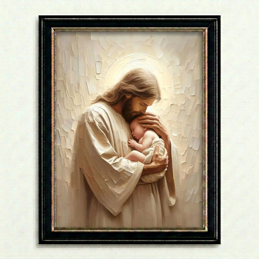 Jesus Holding a Baby - Canvas