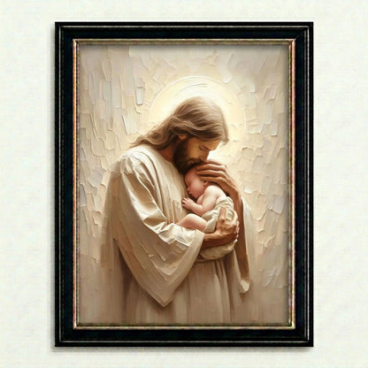 Jesus Holding a Baby - Canvas