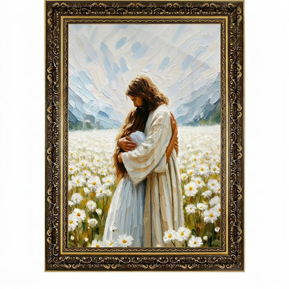 Jesus Hugging a Woman - Canvas