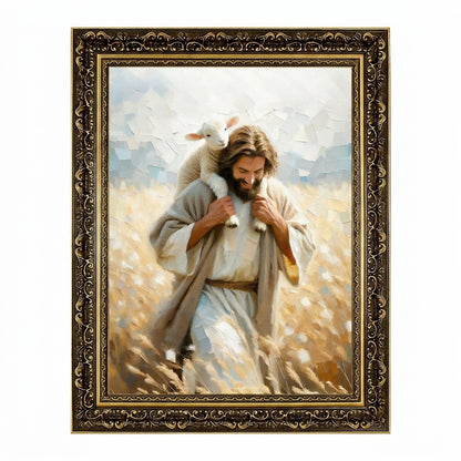 Jesus Carrying Little Lamb Home - Canvas
