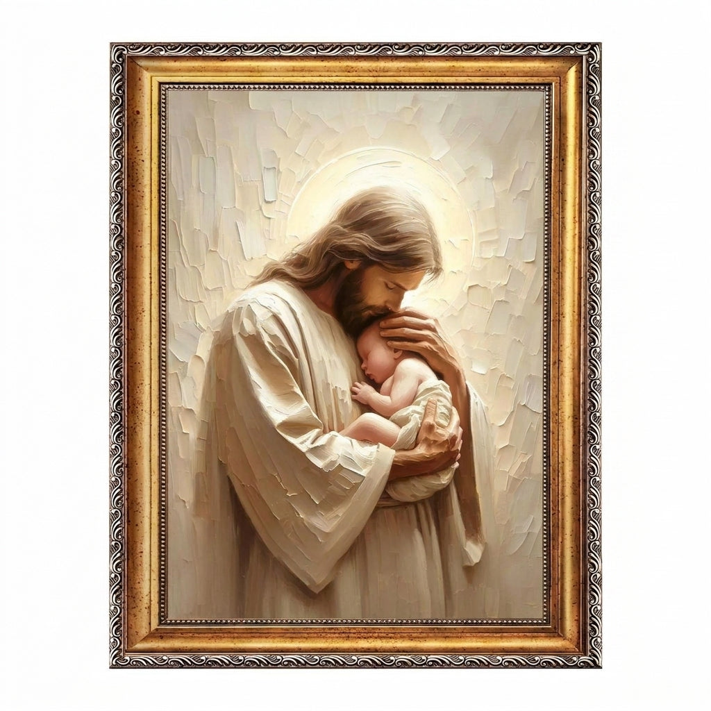 Jesus Holding a Baby - Canvas