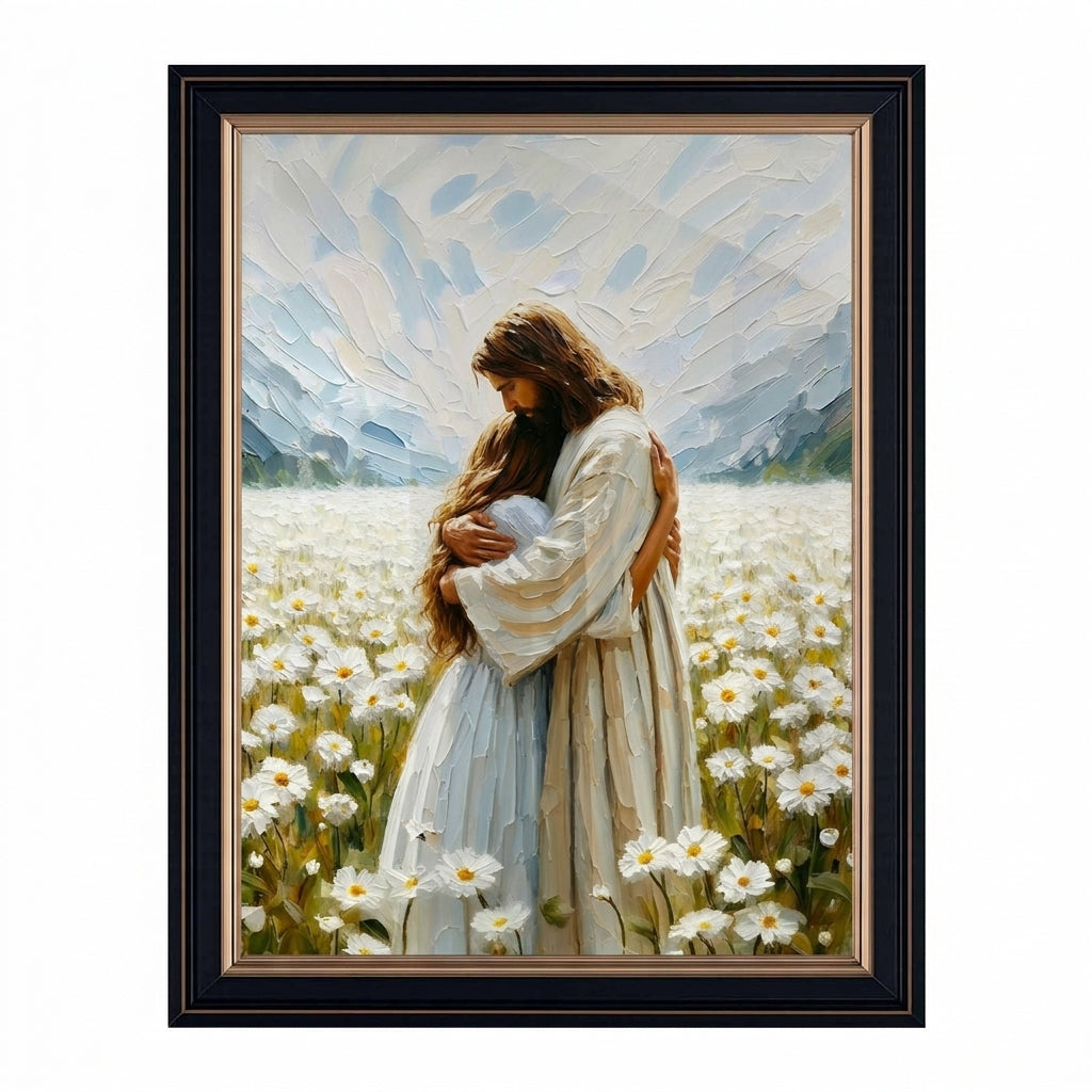 Jesus Hugging a Woman - Canvas