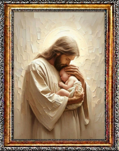Jesus Holding a Baby - Canvas