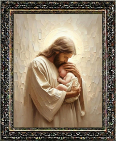Jesus Holding a Baby - Canvas