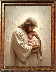 Jesus Holding a Baby - Canvas