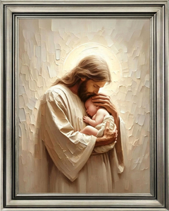 Jesus Holding a Baby - Canvas