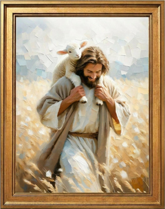 Jesus Carrying Little Lamb Home - Canvas