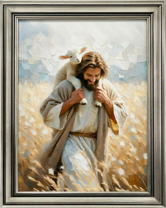Jesus Carrying Little Lamb Home - Canvas