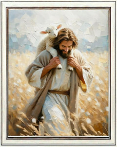 Jesus Carrying Little Lamb Home - Canvas