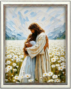 Jesus Hugging a Woman - Canvas