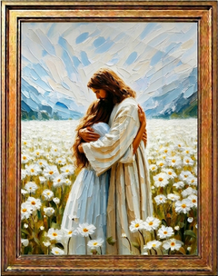 Jesus Hugging a Woman - Canvas