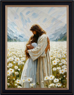 Jesus Hugging a Woman - Canvas